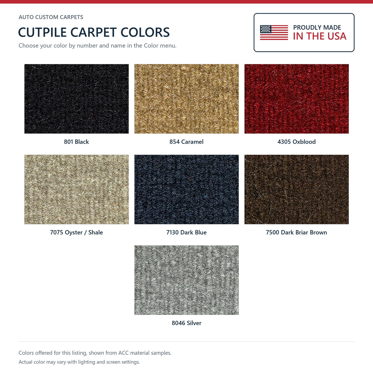 1980-1983 Chrysler Cordoba Cutpile Molded Replacement Carpet Kit - 1-Piece - product details image 9