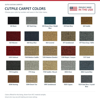 1981-1993 Dodge D350 Ext Cab 2WD Auto Cutpile Molded Replacement Carpet Kit - 1-Piece - product details image 9
