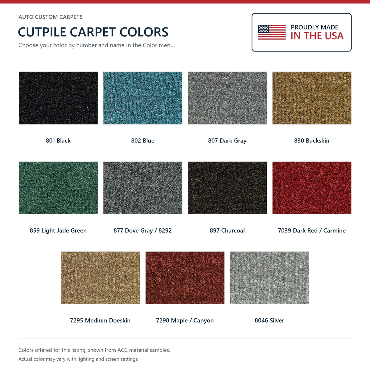 1974 Chevrolet C10 Pickup Reg Cab Cutpile Rear Cab Wall Replacement Carpet Kit - 1-Piece - product details image 5