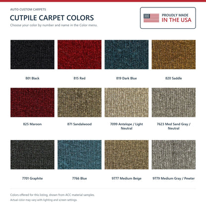 1992-1998 GMC K1500 Suburban Pass Area w/o Heat Vents Cutpile Molded Replacement Carpet Kit - 1-Piece - product details image