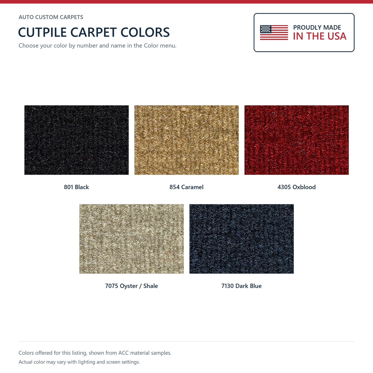 1982 Chrysler New Yorker 4DR Cutpile Molded Replacement Carpet Kit - 1-Piece - product details image 9