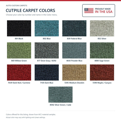 1978-1981 Oldsmobile Cutlass Supreme 2DR/4DR Cutpile Molded Replacement Carpet Kit - 1-Piece - product details image 9