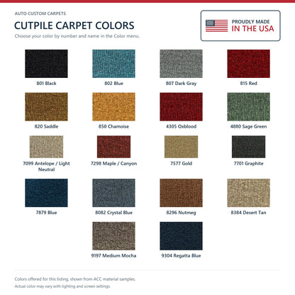 1980-1983 Ford F-100 Reg Cab 4WD Auto/4spd Cutpile Molded Replacement Carpet Kit - 1-Piece - product details image 9