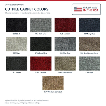 1999-2007 Ford F-550 Super Duty Crew Cab Manual Floor Cutpile Molded Replacement Carpet Kit - 1-Piece - product details image