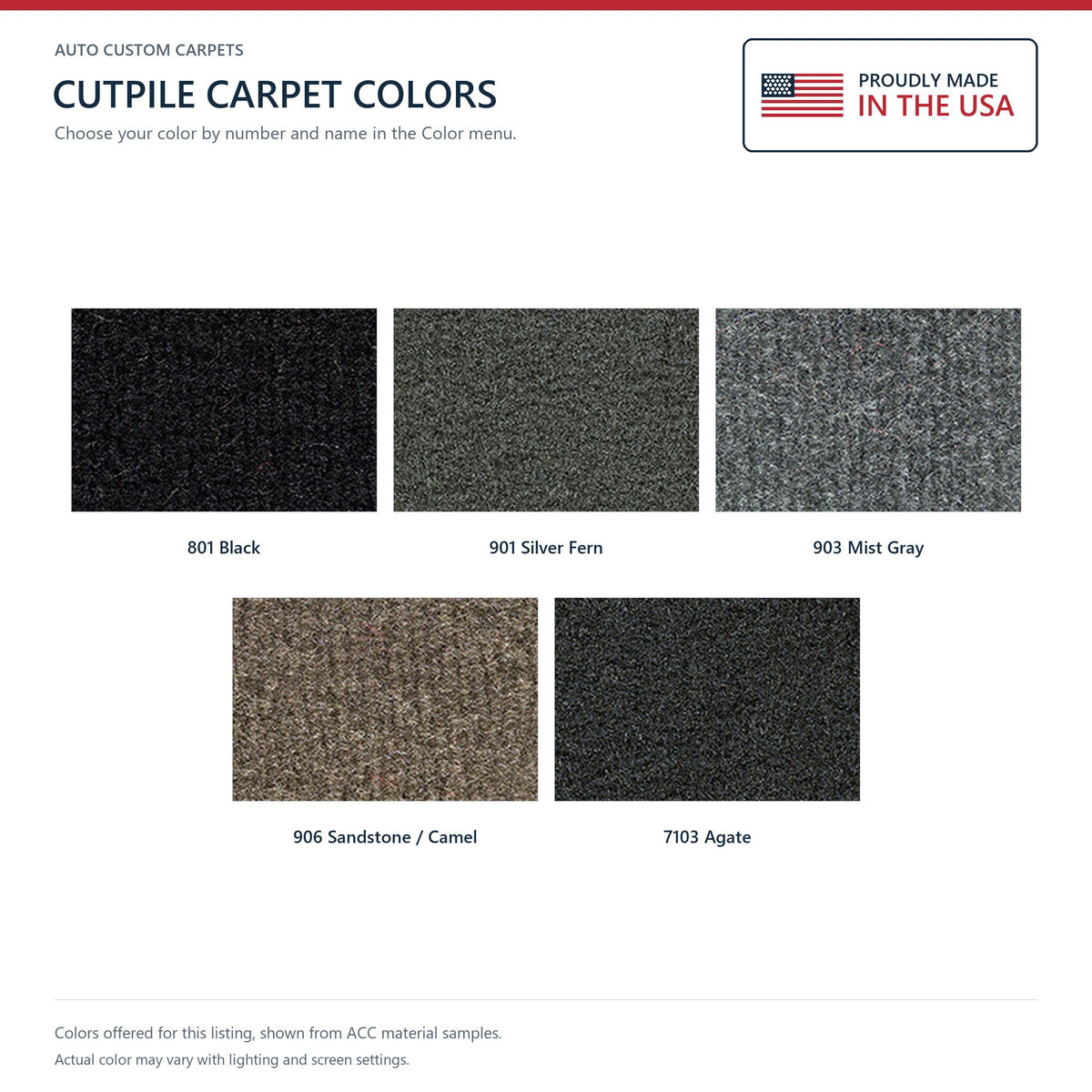 1995-2000 Chrysler Cirrus w/o Heel Pad Cutpile Molded Replacement Carpet Kit - 1-Piece - product details image 7