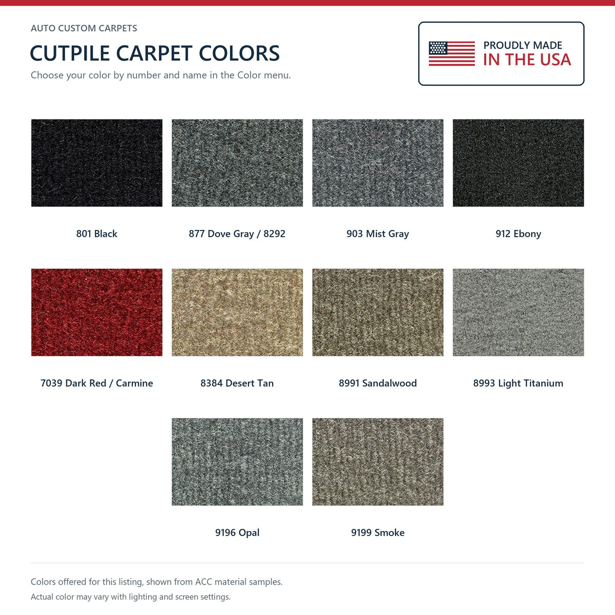 1994-2004 Ford Mustang Coupe/Convertible Cutpile Molded Replacement Carpet Kit - 1-Piece - product details image 9