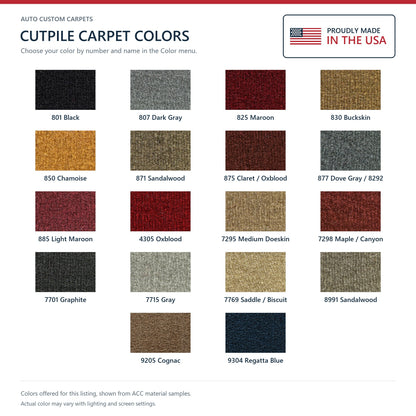 1987-1996 Dodge Dakota Reg Cab 4WD Cutpile Molded Replacement Carpet Kit - 1-Piece - product details image 9