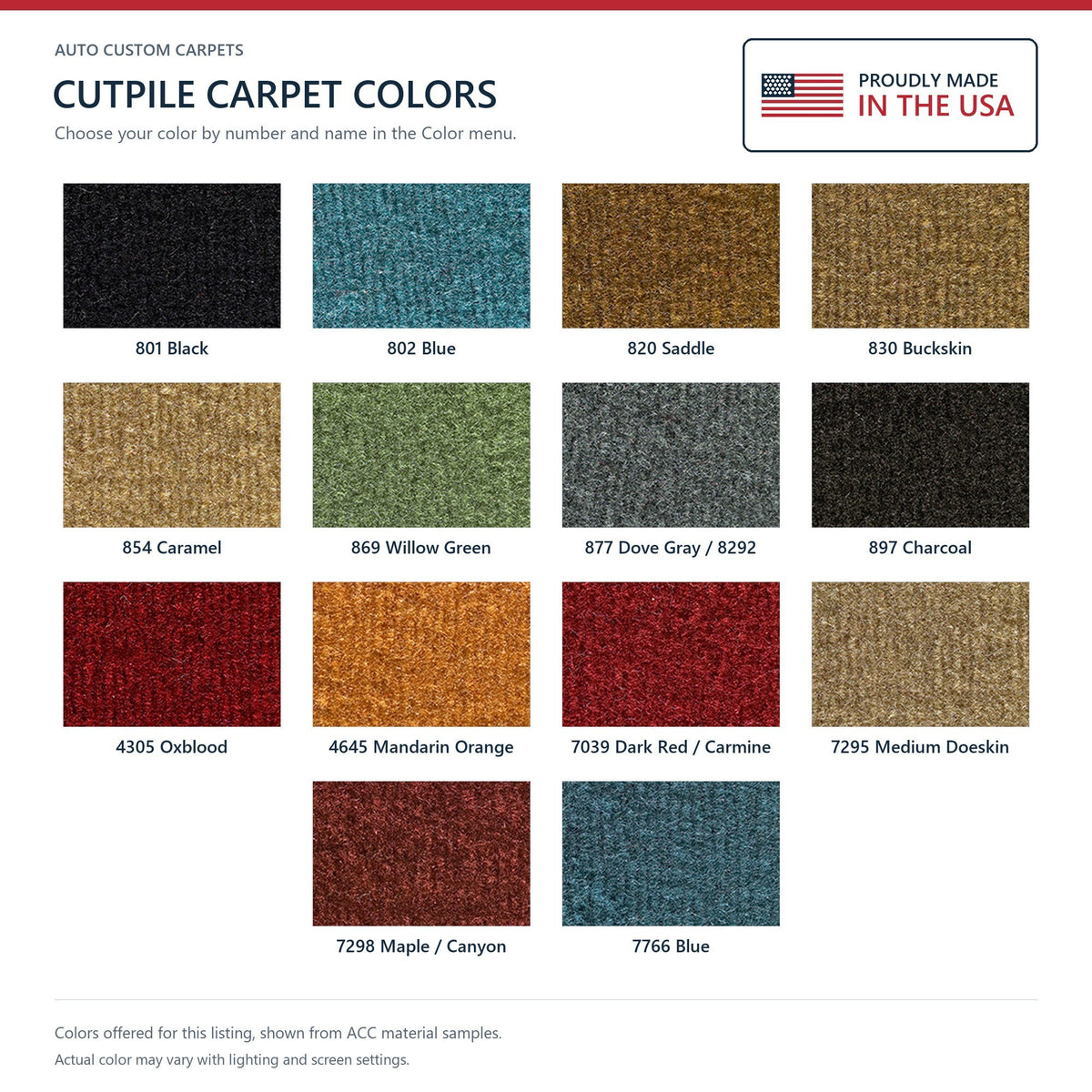 1975-1978 GMC K25 Suburban Cargo Area Cutpile Molded Replacement Carpet Kit - 3-Piece - product details image 7