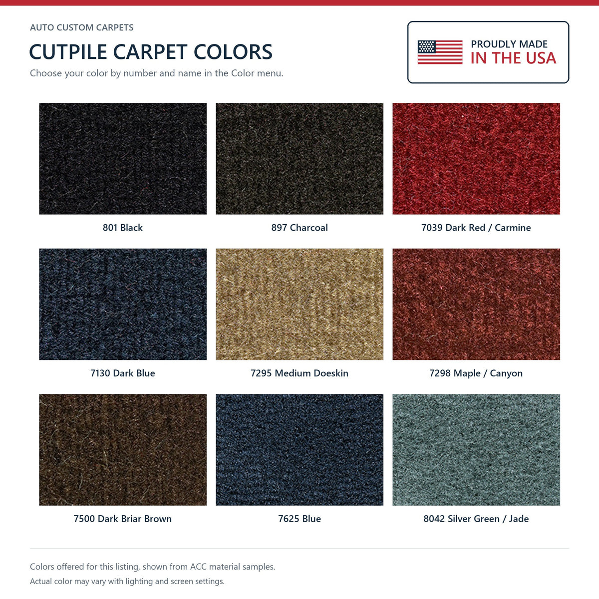 1980-1984 Oldsmobile Omega 4DR Cutpile Molded Replacement Carpet Kit - 1-Piece - product details image 9