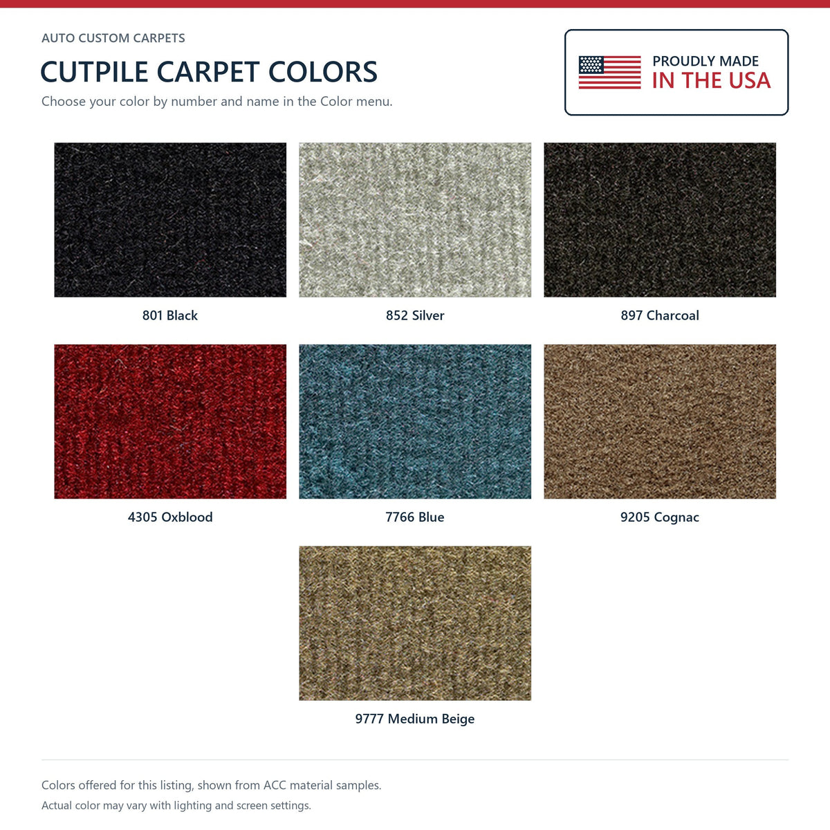 1991-1993 GMC Sonoma Reg Cab 4WD Auto/Manual Cutpile Molded Replacement Carpet Kit - 1-Piece - product details image 10