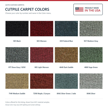 1985-1990 Buick Electra 4DR Front Wheel Drive Cutpile Molded Replacement Carpet Kit - 1-Piece - product details image 9