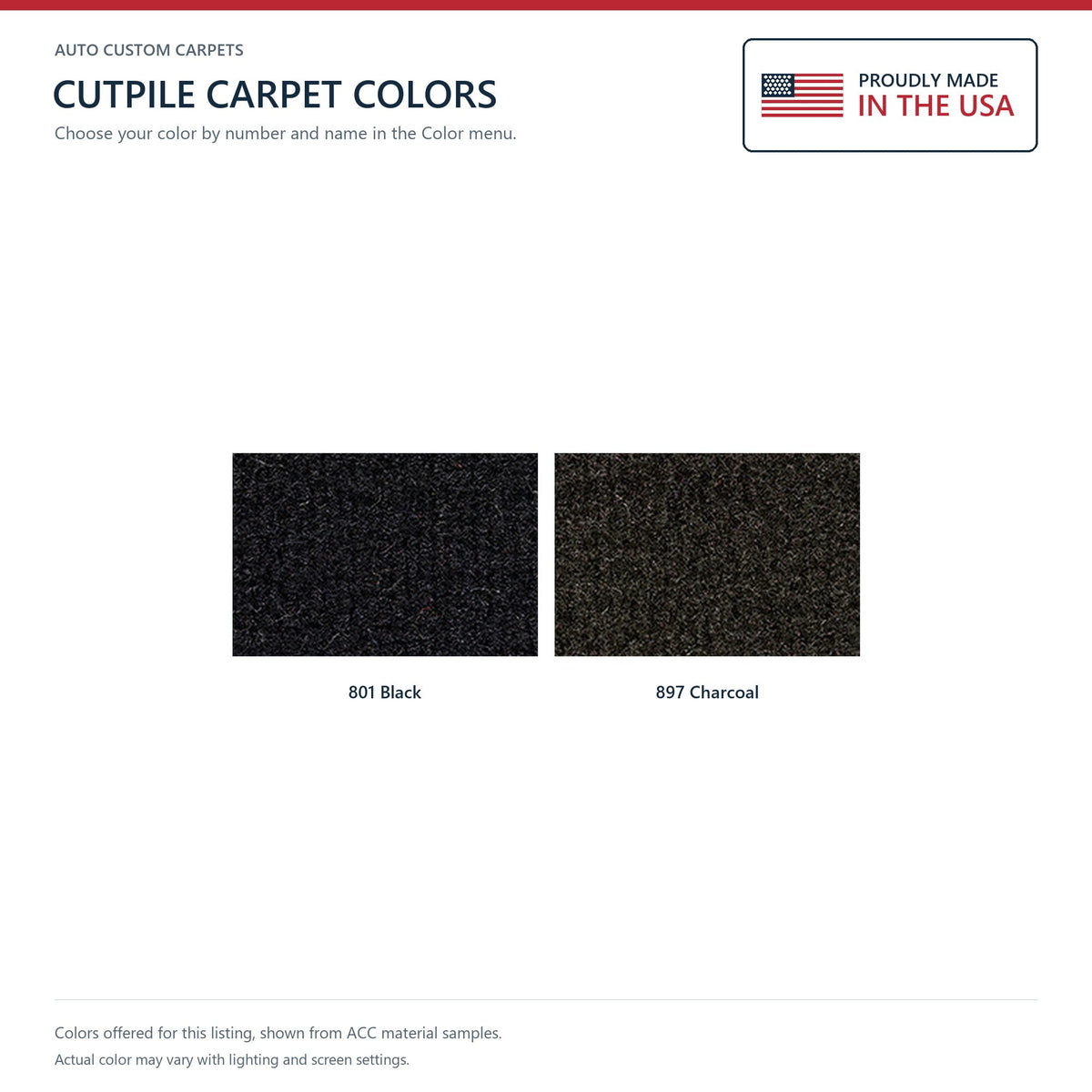 1998 Chevy Tracker 2DR Hardtop/Convertible Pass Area Cutpile Molded Replacement Carpet Kit - 1-Piece - product details image 