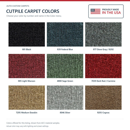 1986-1991 Buick Skylark 4DR Cutpile Molded Replacement Carpet Kit - 1-Piece - product details image 9
