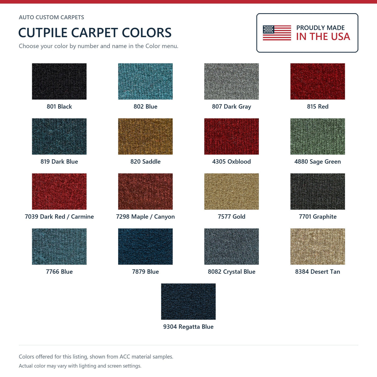 1980-1986 Ford Bronco Complete without Wheel Wells Cutpile Molded Replacement Carpet Kit - 2-Piece - product details image 9