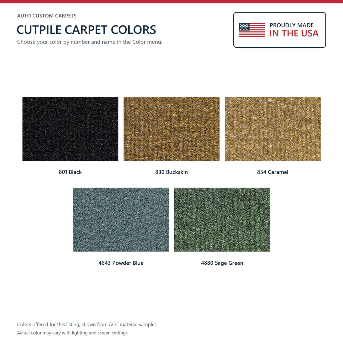 1977 Oldsmobile Cutlass 442 2DR Cutpile Molded Replacement Carpet Kit - 1-Piece - product details image 9