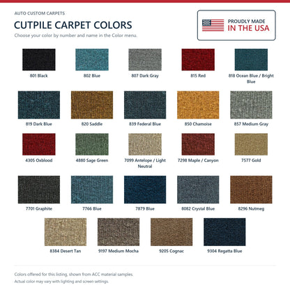 1980-1986 Ford F-250 Ext Cab 2WD 4spd Cutpile Molded Replacement Carpet Kit - 1-Piece - product details image 9