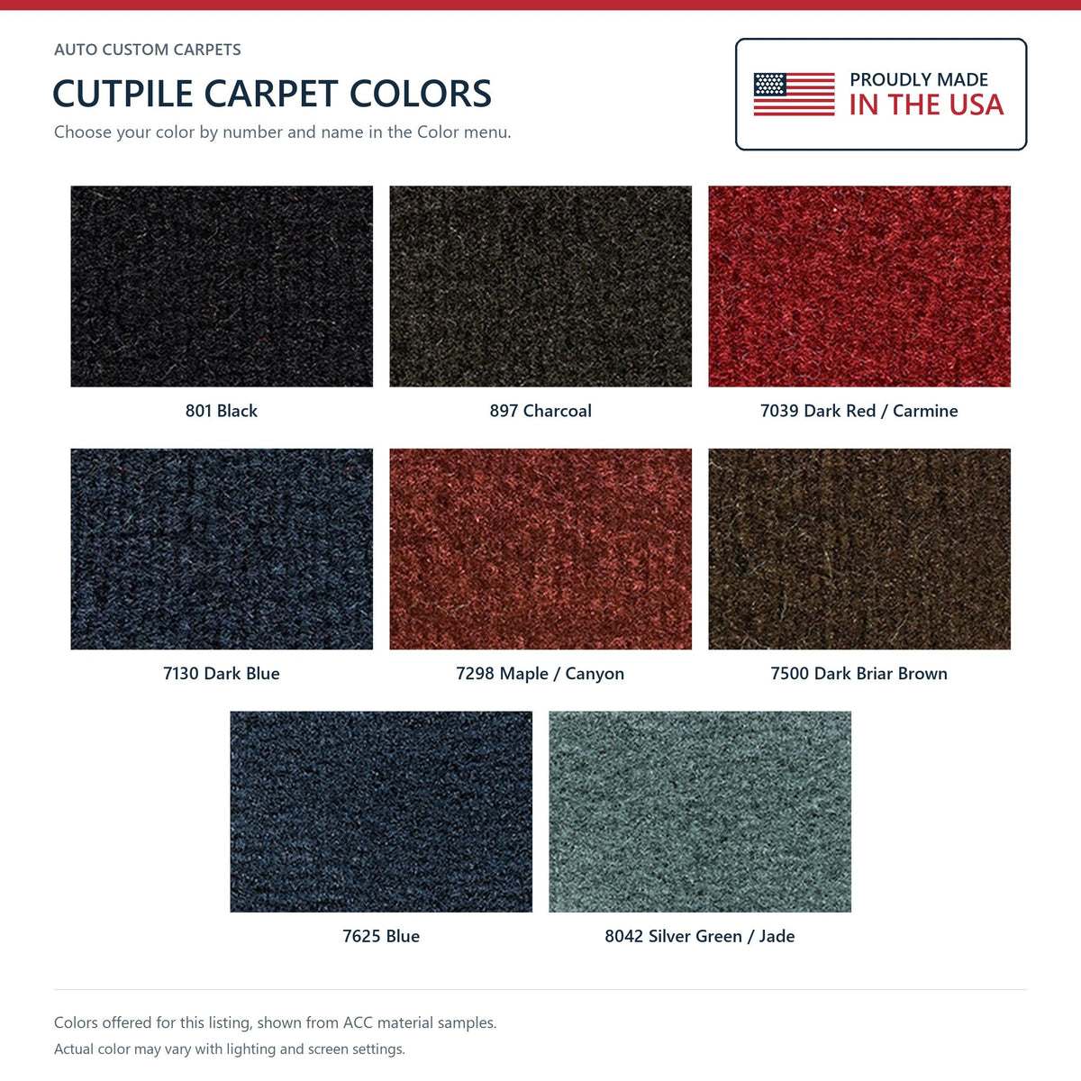 1980-1984 Buick Skylark 4DR Cutpile Molded Replacement Carpet Kit - 1-Piece - product details image 9