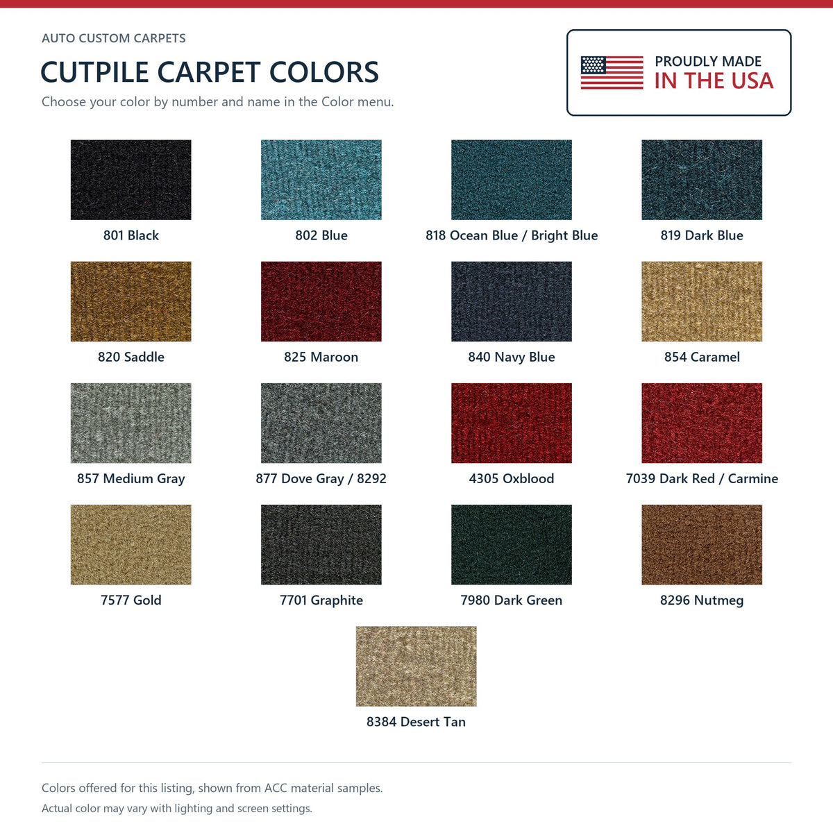1980-1985 Dodge D150 Crew Cab 2WD 4spd Cutpile Molded Replacement Carpet Kit - 1-Piece - product details image 9