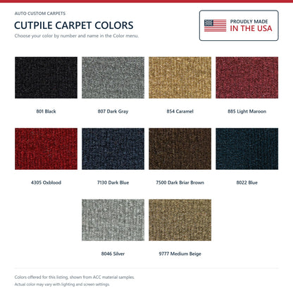 1982-1983 Chrysler LeBaron 2DR Convertible Cutpile Molded Replacement Carpet Kit - 1-Piece - product details image 9