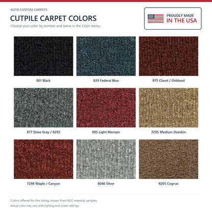 1988-1992 Oldsmobile Cutlass Supreme 2DR Front Wheel Drive Cutpile Replacement Carpet Kit - 1-Piece - product details image 9
