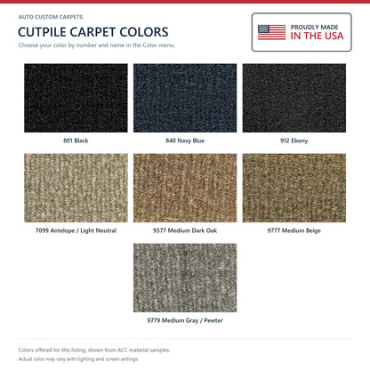 2001-2006 GMC Sierra 3500 Ext Cab 3 & 4 Door Cutpile Molded Replacement Carpet Kit - 1-Piece - product details image 9