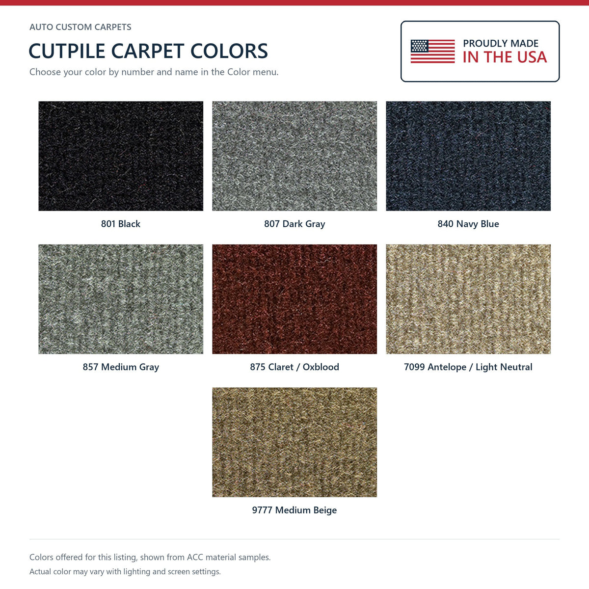 1998-1999 GMC Yukon 2DR with Heat Vents Pass Area Cutpile Molded Replacement Carpet Kit - 1-Piece - product details image 9