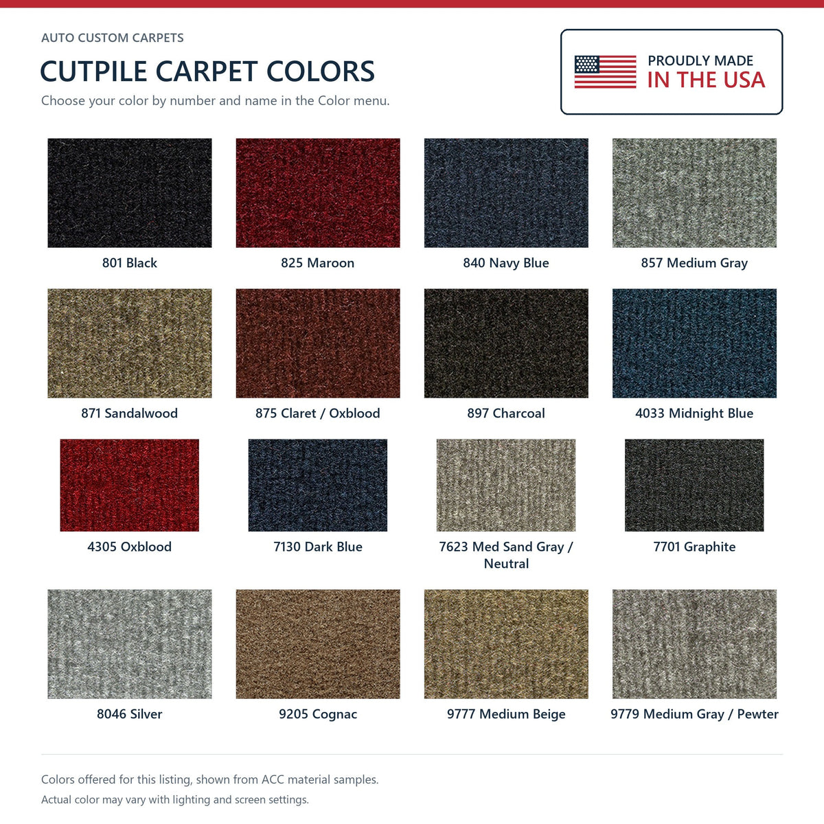 1988-1998 Chevrolet C3500 Cutpile Rear Cab Wall Replacement Carpet Kit - 1-Piece - product details image 5