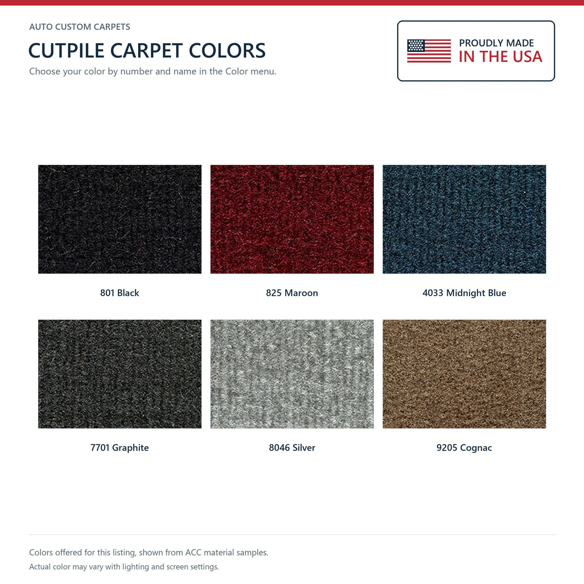 1989 Chevrolet V3500 Reg Cab Rear Wall Cutpile Molded Replacement Carpet Kit - 1-Piece - product details image 5