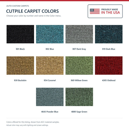 1975 Chevrolet Malibu 2DR Cutpile Molded Replacement Carpet Kit - 2-Piece - product details image 9