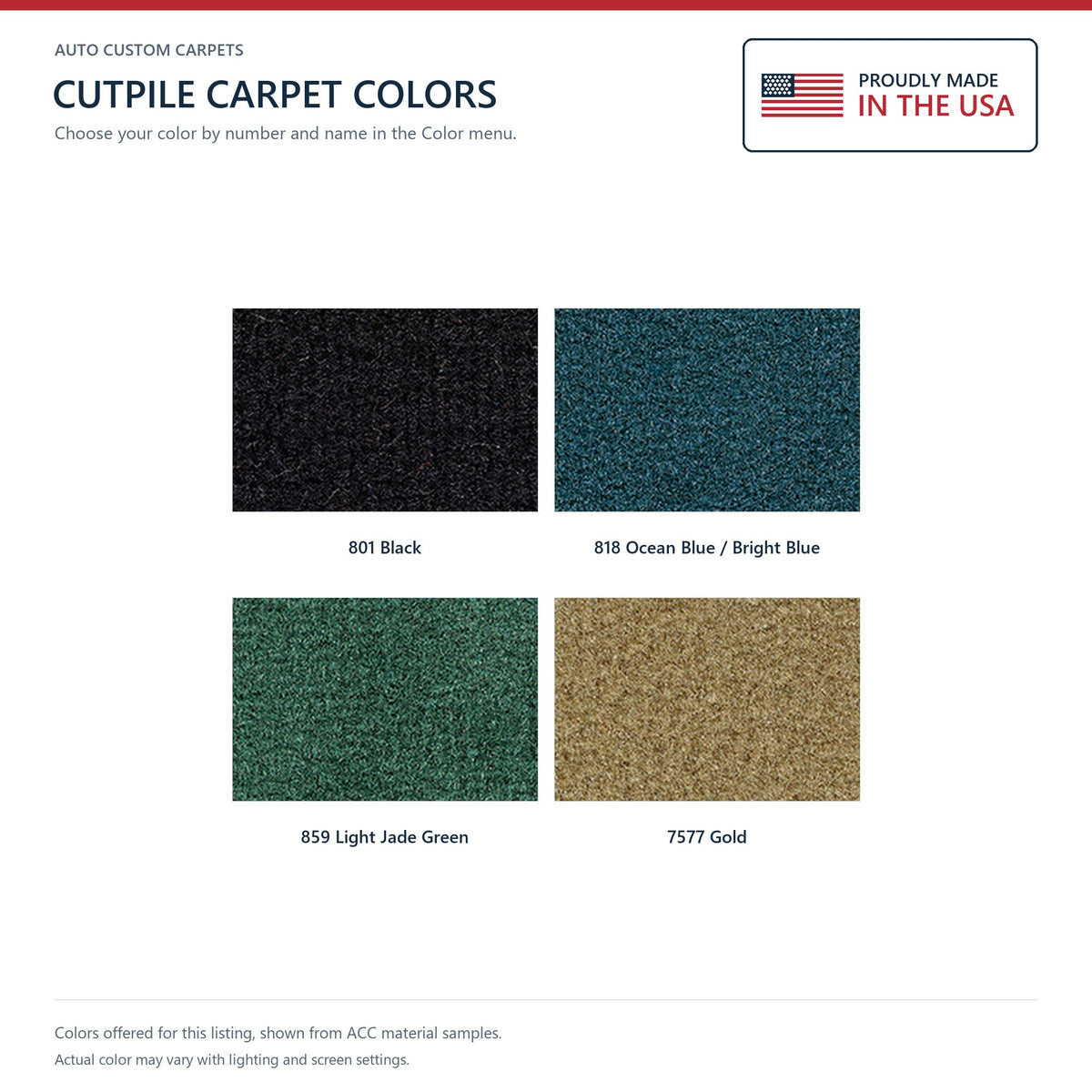 1974 Dodge Charger Auto Cutpile Molded Replacement Carpet Kit - 2-Piece - product details image 9
