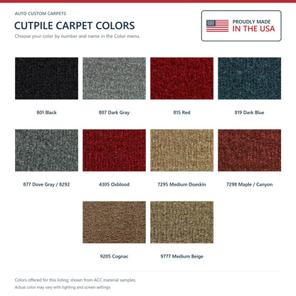 1986-1991 Cadillac Seville 4DR Cutpile Molded Replacement Carpet Kit - 3-Piece - product details image 7