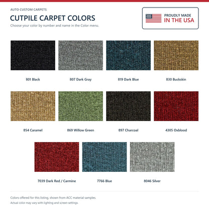 1975-1977 Chevy K5 Blazer Dr Panel Inserts on Cardbd w/Vents Cutpile Replacement Carpet Kit - 2-Piece - product details image