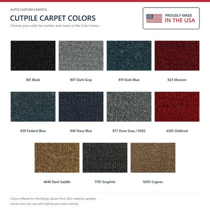 ACC Cutpile color options for this listing - Proudly Made in the USA