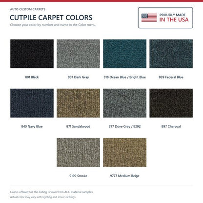 ACC Cutpile color options for this listing - Proudly Made in the USA