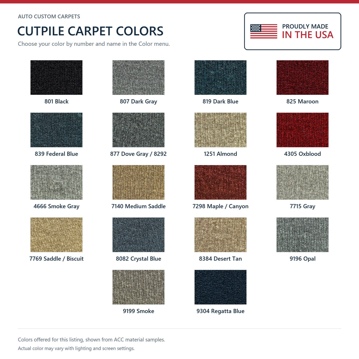 1984-1995 Plymouth Voyager Cargo Area Cutpile Replacement Carpet Kit - 1-Piece - product details image 6
