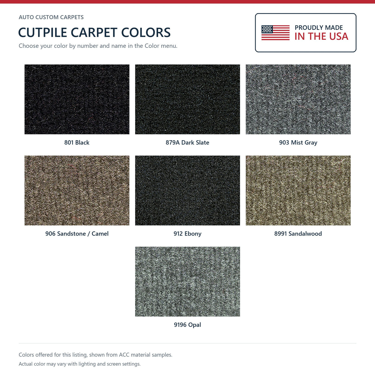 2001-2010 Chrysler PT Cruiser Hardtop Cutpile Molded Replacement Carpet Kit - 3-Piece - product details image 6
