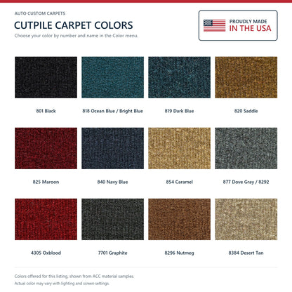 1981-1985 Dodge D150 Kick Panel Inserts with Cardboard Cutpile Replacement Carpet Kit - 2-Piece - product details image 5