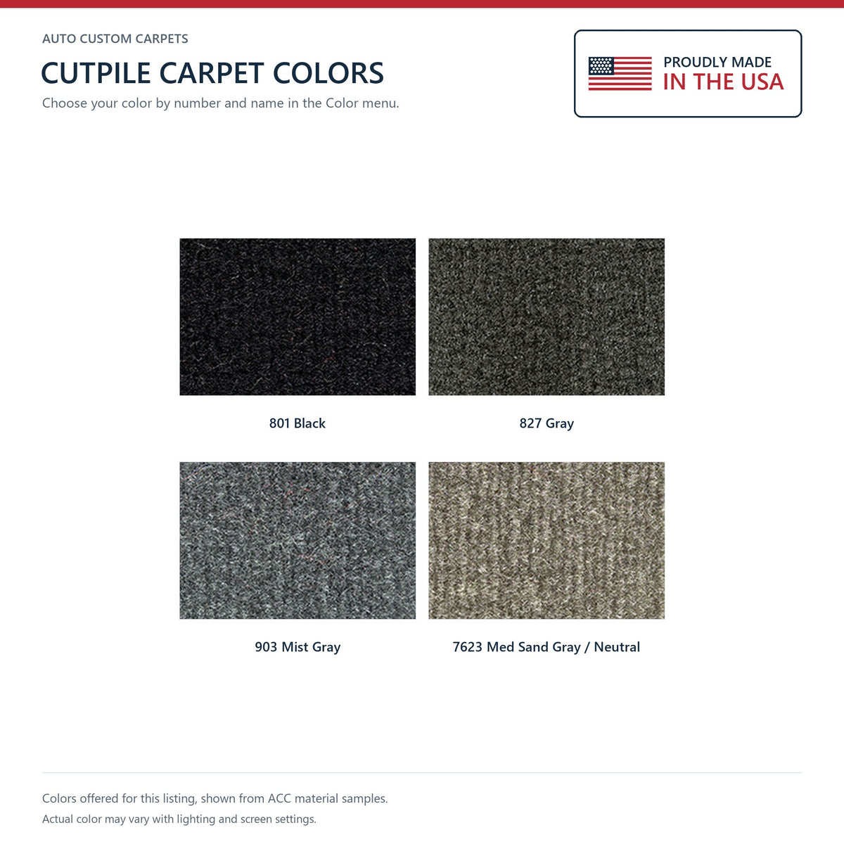2015-2020 GMC Yukon XL 4DR w/ 2nd Row Seat Mount Cover Cutpile Replacement Carpet Kit - 3-Piece - product details image 7