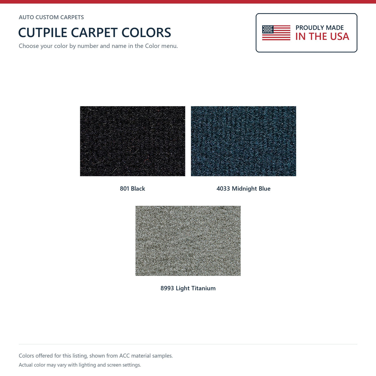 1997-1999 Cadillac DeVille 4DR Cutpile Molded Replacement Carpet Kit - 2-Piece - product details image 9