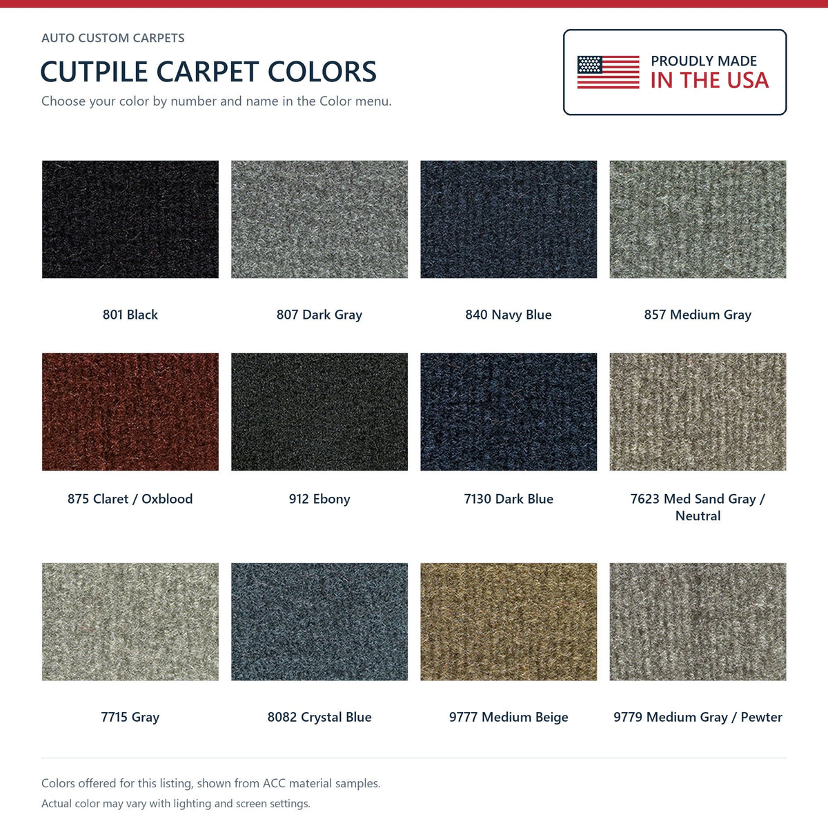 1995-2001 GMC Jimmy 4DR Pass Area Cutpile Molded Replacement Carpet Kit - 1-Piece - product details image 9