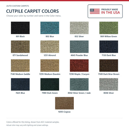 1977-1984 Cadillac DeVille 2DR Coupe Rear Wheel Drive Cutpile Molded Replacement Carpet Kit - 1-Piece - product details image