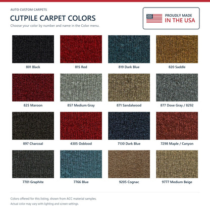 1988-1996 GMC C3500 Ext Cab Cutpile Molded Replacement Carpet Kit - 1-Piece - product details image 9