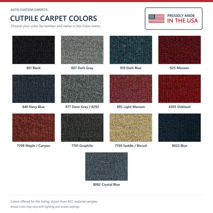 1989-1995 Plymouth Acclaim 4DR Cutpile Molded Replacement Carpet Kit - 1-Piece - product details image 9
