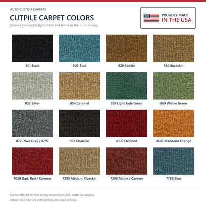 1975-1980 Chevrolet C10 Suburban 2WD Auto Complete Cutpile Molded Replacement Carpet Kit - 5-Piece - product details image 9