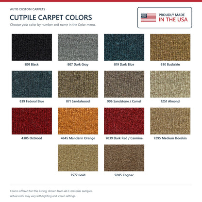 1984-1996 Jeep Cherokee Cargo Area Cutpile Molded Replacement Carpet Kit - 1-Piece - product details image 7