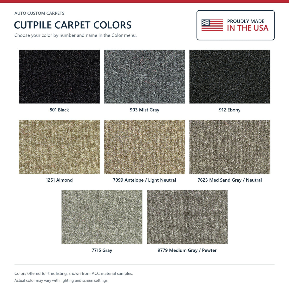 2007-2014 GMC Sierra 2500 HD Ext Cab Auto/Manual 2 & 4WD Cutpile Replacement Carpet Kit - 1-Piece - product details image 9