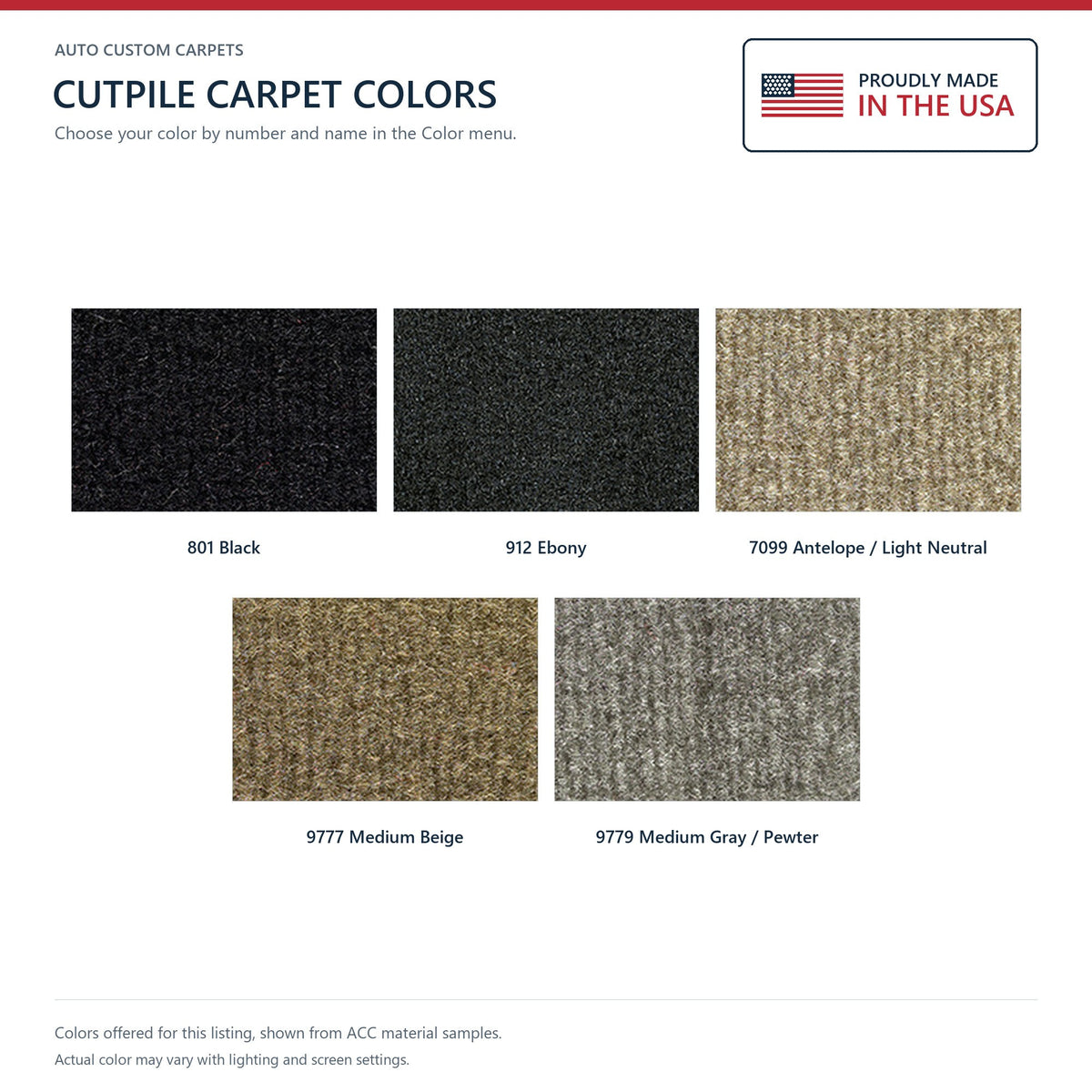 2005-2006 GMC Sierra 1500 HD Crew Cab 2 & 4WD Cutpile Molded Replacement Carpet Kit - 1-Piece - product details image 9