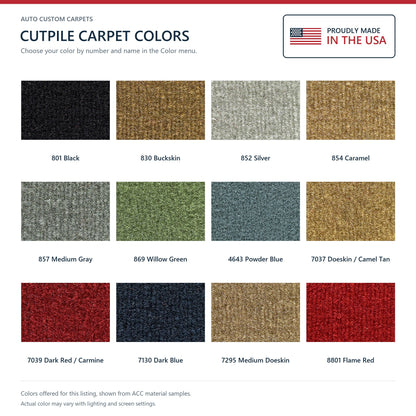 1976-1981 Pontiac Firebird Factory 4spd Floor Shift Cutpile Molded Replacement Carpet Kit - 1-Piece - product details image 9