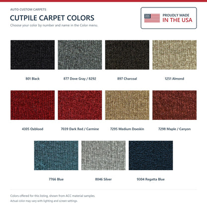1981-1986 GMC K2500 Suburban Kick Panel Inserts w/o Cardboard Cutpile Replacement Carpet Kit - 4-Piece - product details imag