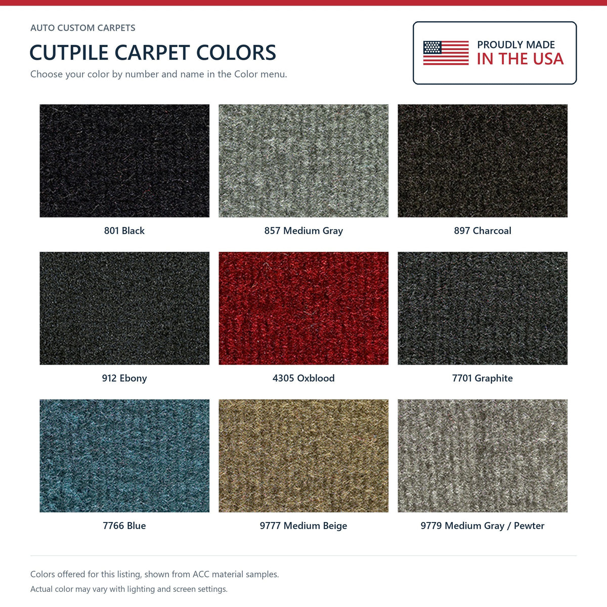 1994-2003 GMC Sonoma Reg Cab Auto/Manual 2 & 4WD Cutpile Molded Replacement Carpet Kit - 1-Piece - product details image 9